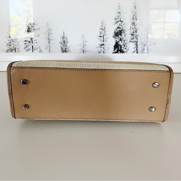 Hunting Season Medium Striped Raffia Top Handle Bag - Picture 4 of 6